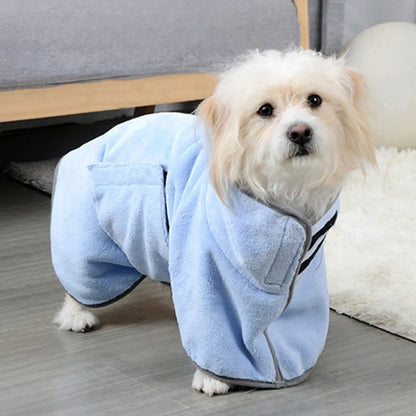 Dog Bathrobe — Ultra-Absorbent Microfiber Drying Towel | Fast Dry After Bath, Walks & Swims