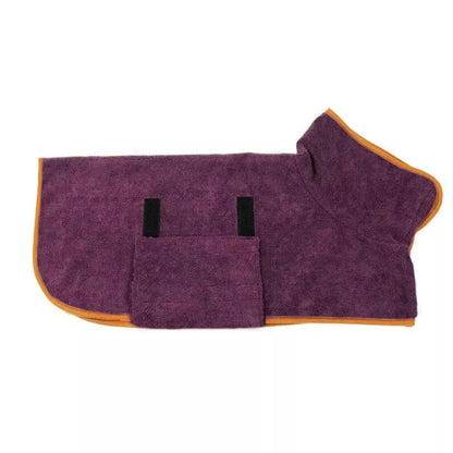 Dog Bathrobe — Ultra-Absorbent Microfiber Drying Towel | Fast Dry After Bath, Walks & Swims